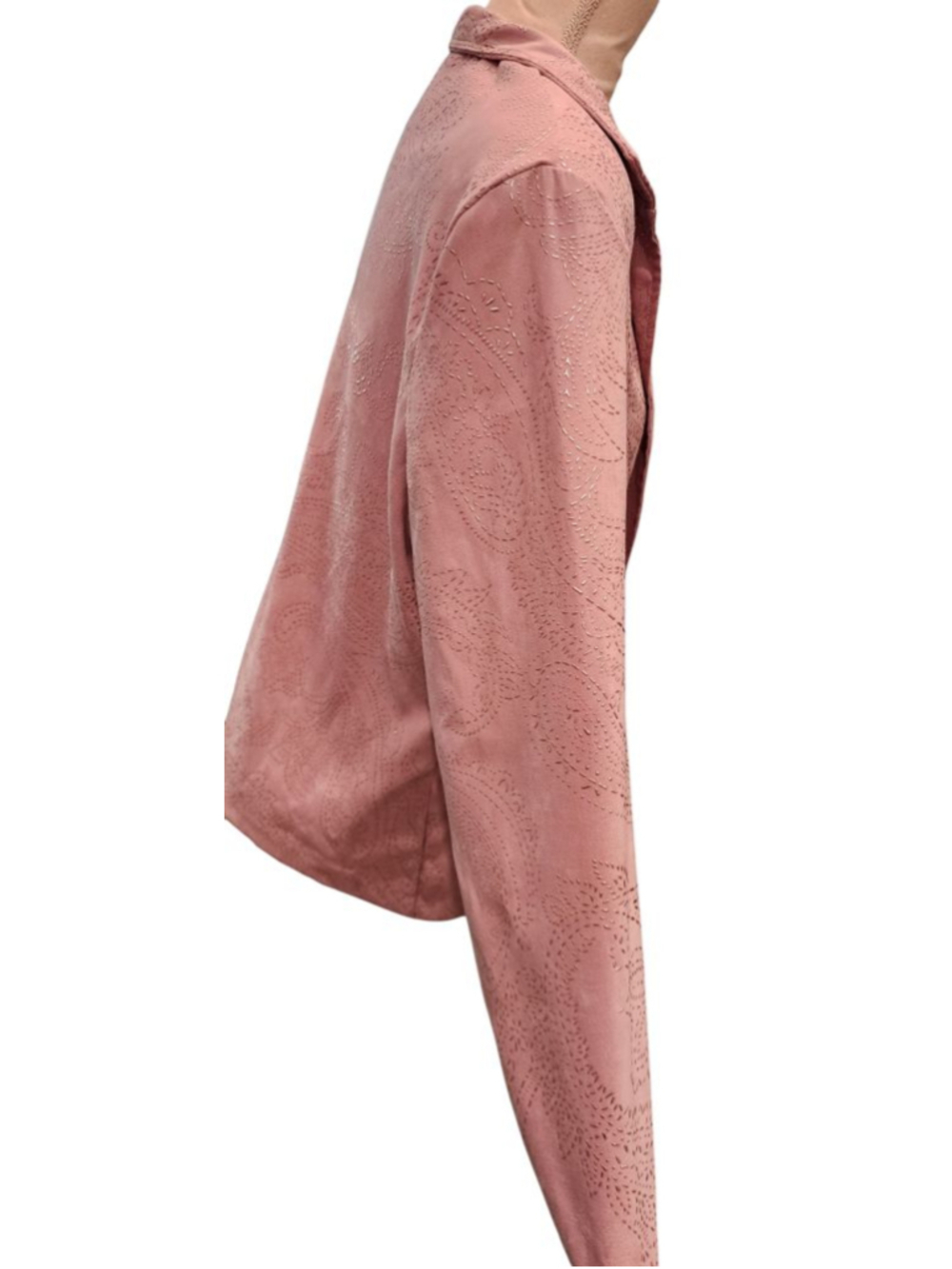 Draper's & Damon's Petites Dusty Rose Embroidered Open Front Jacket Blazer M - Picture 6 of 12